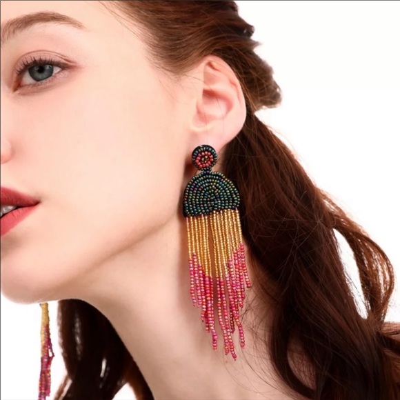 Free People Jewelry - FP Seed Bead Ombré Earrings